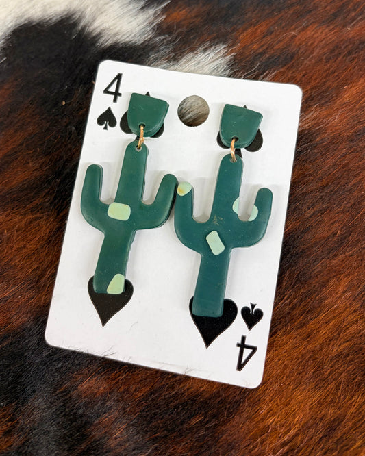 Clay Cactus Earrings