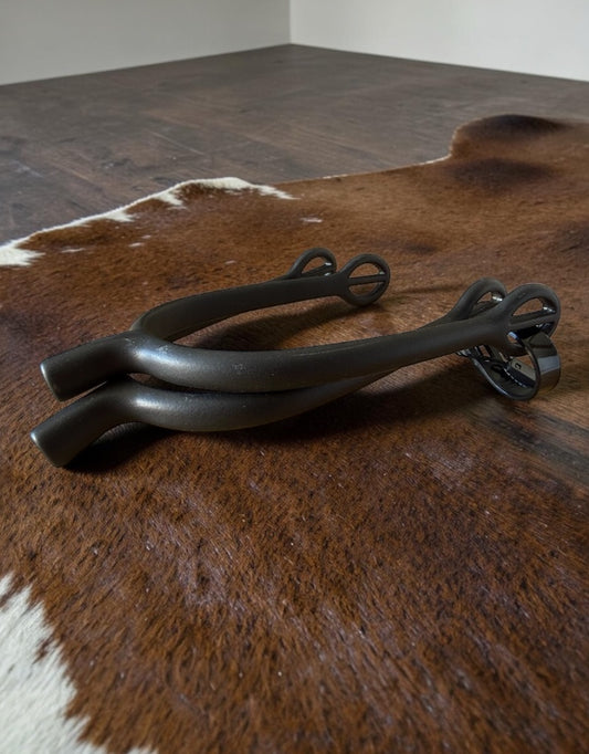 Powder Coated Black English Spurs - 3/4"