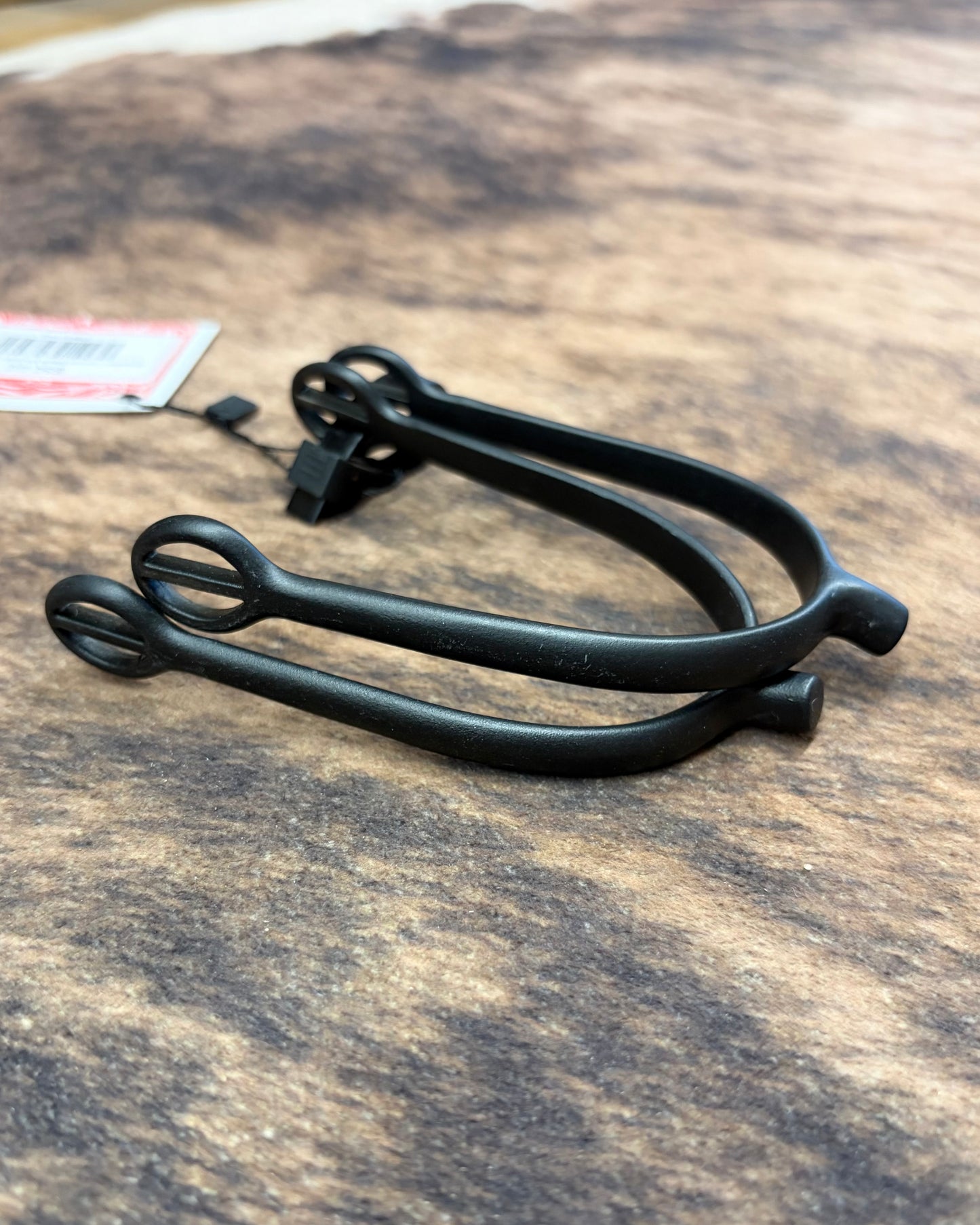 Powder Coated Black English Spurs - 3/8"