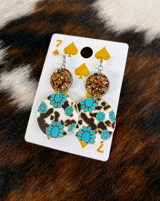 Concho + Glitter Earrings