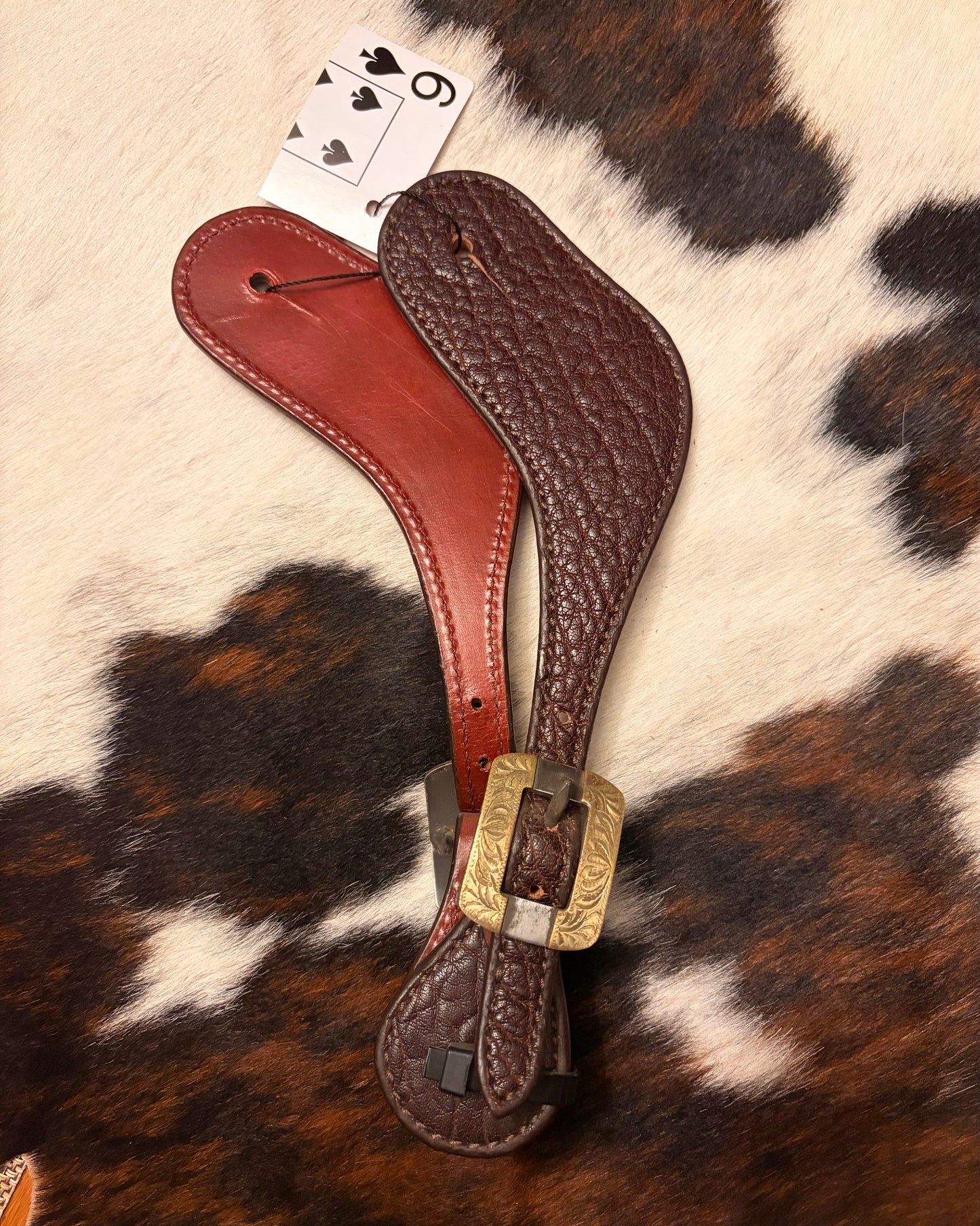 Mens Exotic Leather Spur Strap