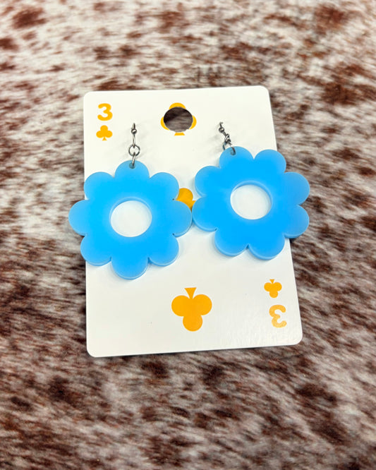 Daisy Earrings - Blue
