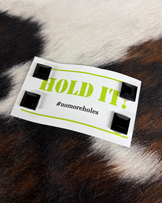 Hold It! Magnetic Number Holders - Black Square