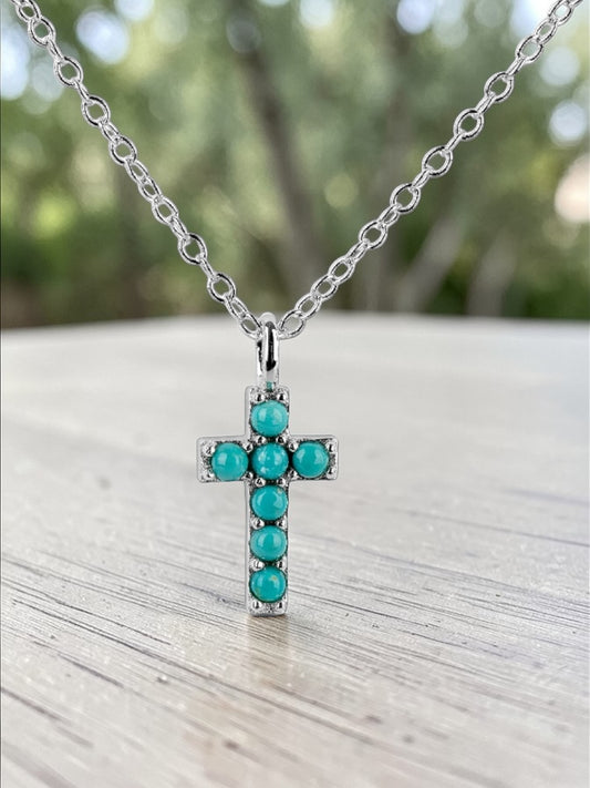 Kelly Herd Cross Turquoise Necklace