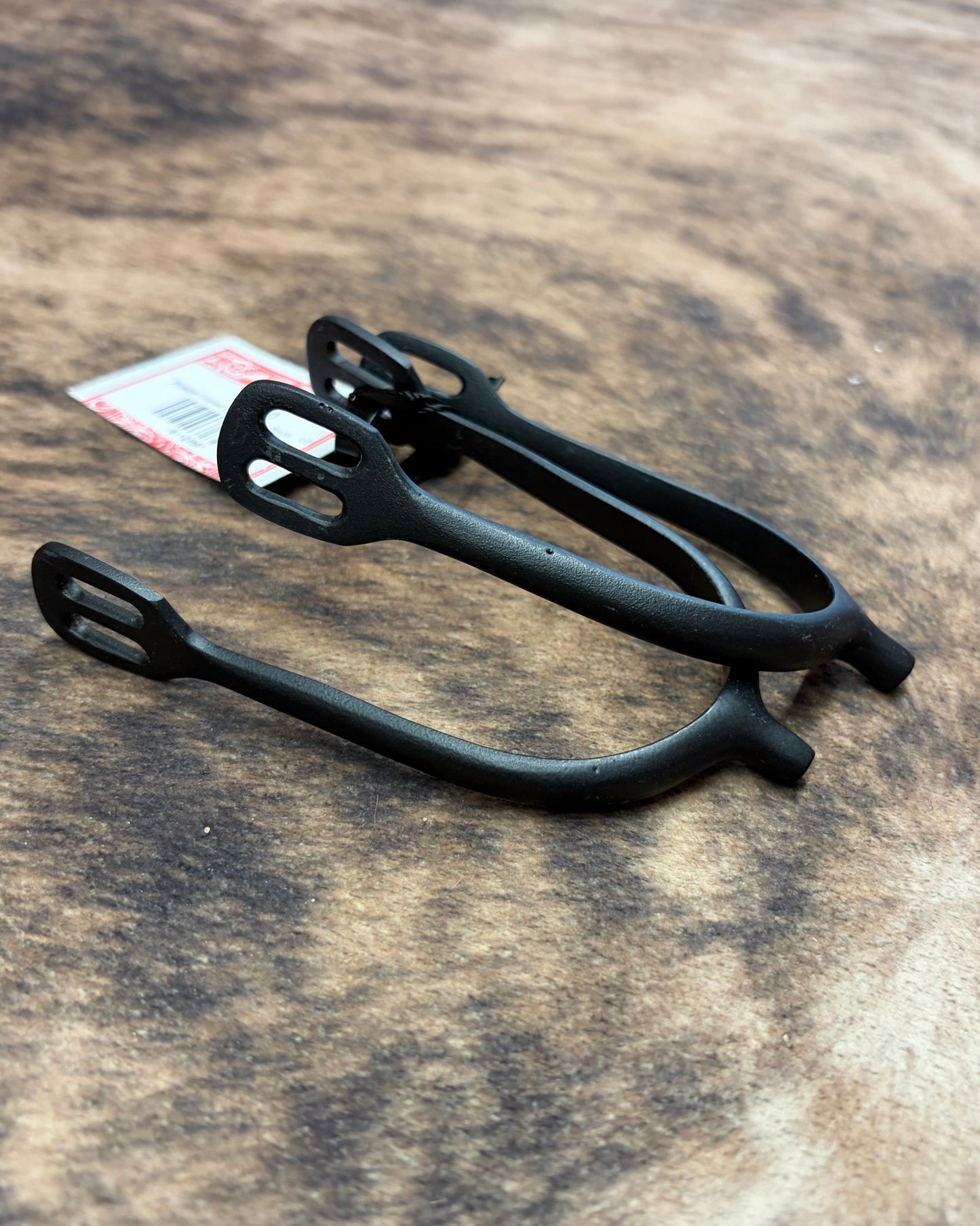 Powder Coated Black English Spurs - 1/2"