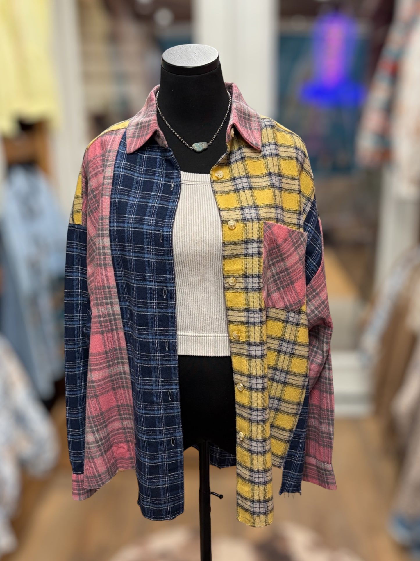 Neela Flannel Top
