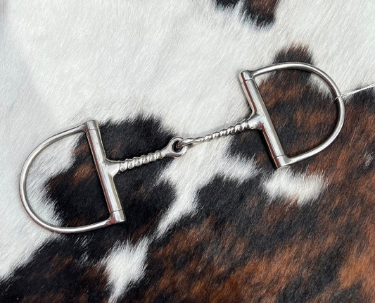 Corkscrew D-Ring Snaffle Bit