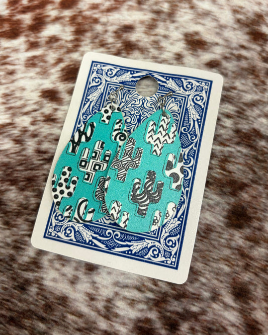 Cactus Teardrop Earrings