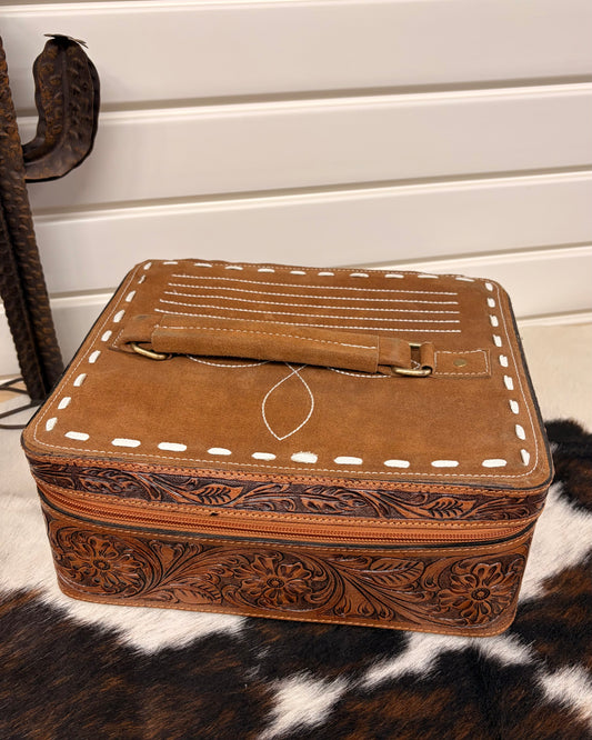 Boot Stitch Jewelry Box - Tan