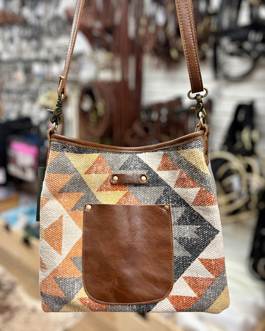 Aztec + Leather Purse