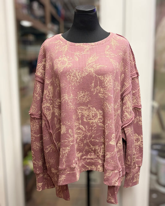 Dusty Rose Oversized Top
