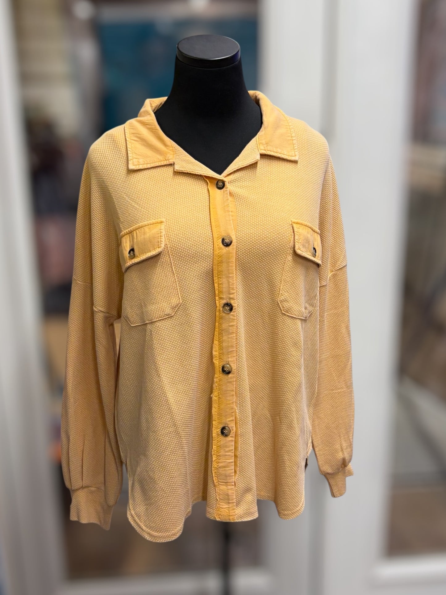 Salmon Buff Lightweight Shacket