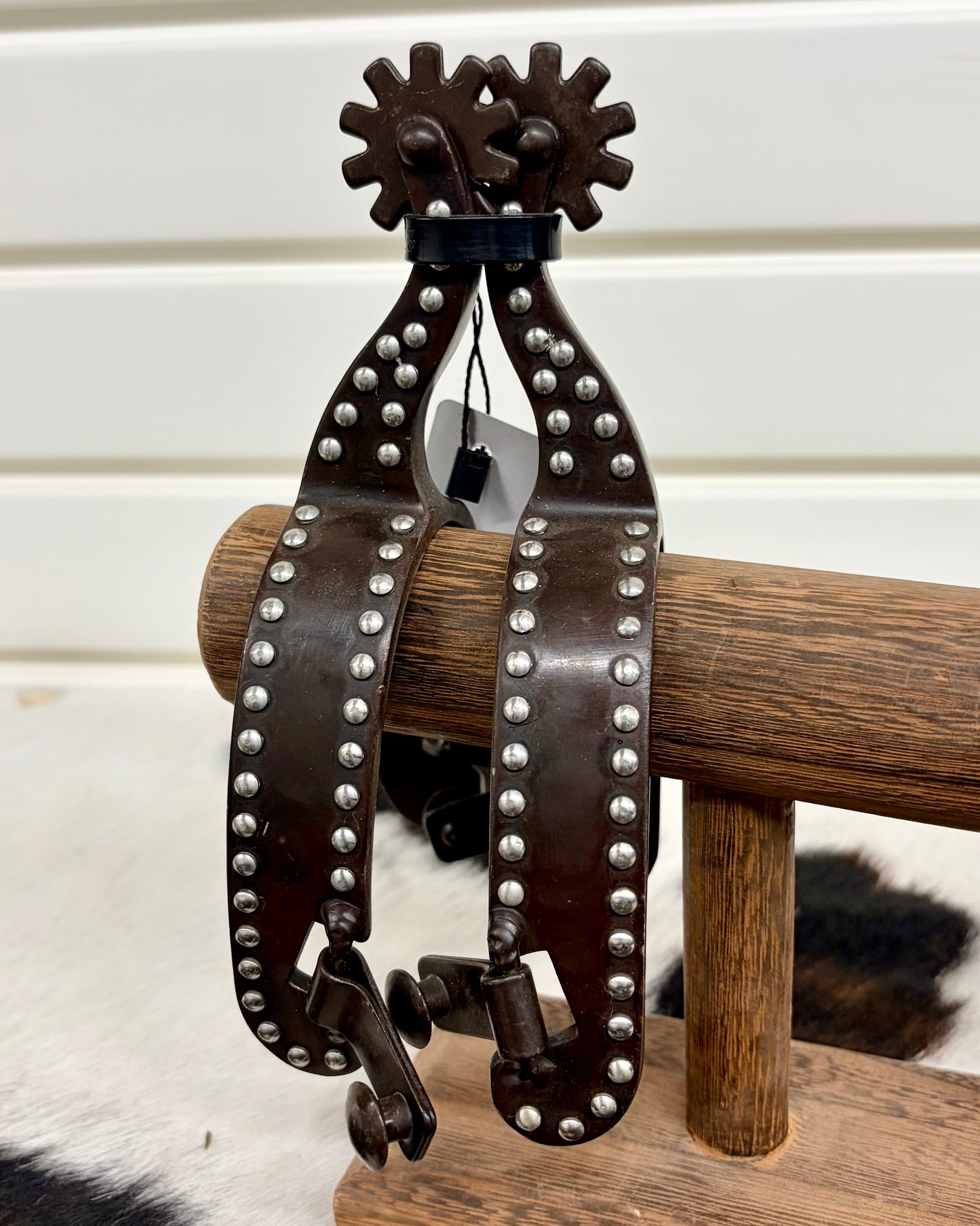 Men's Antique Brown Steel Spurs