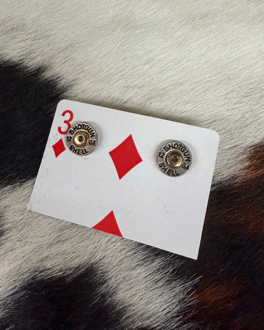 Silver Shotgun Shell Earrings