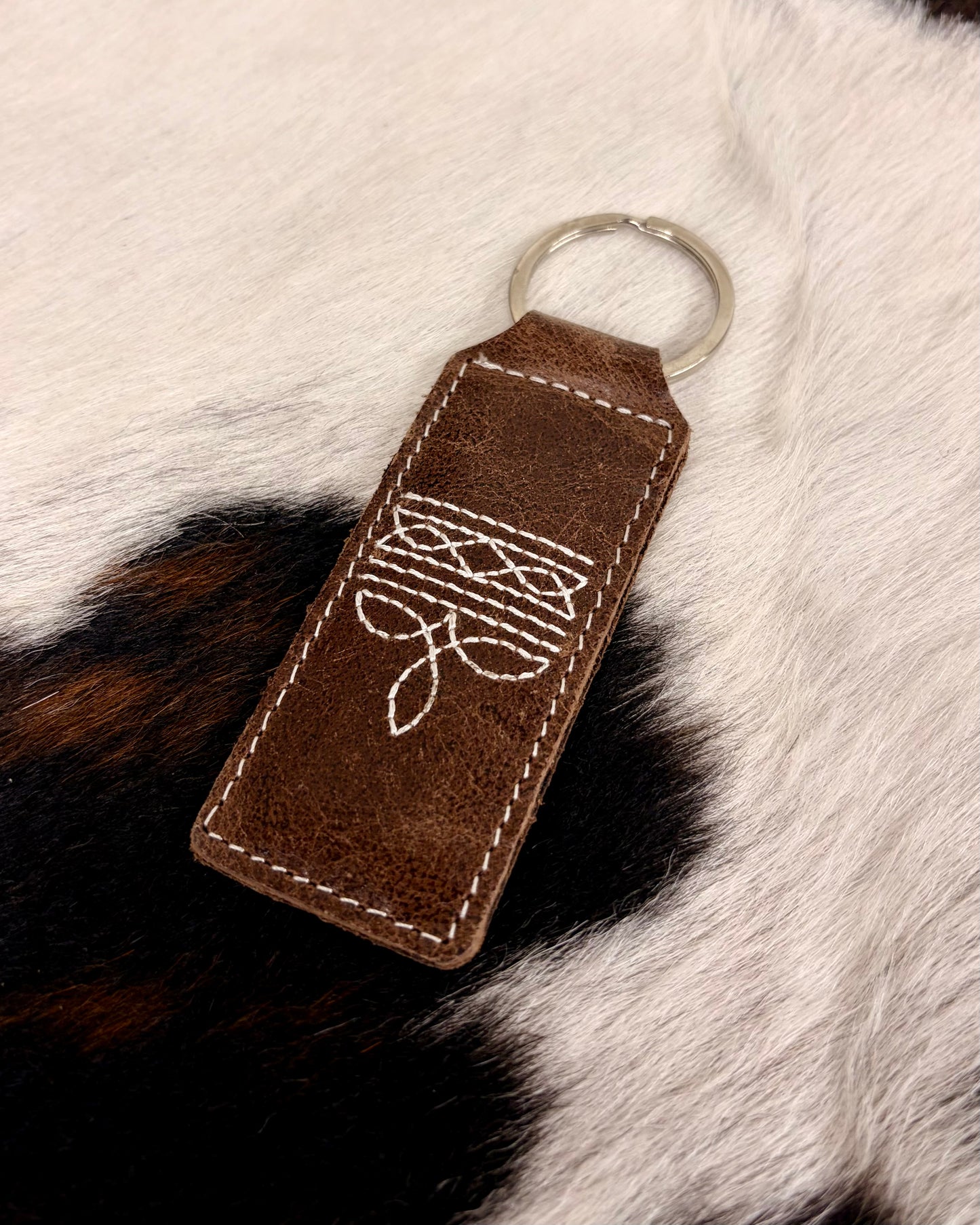 Boot Stitch Keychain - Brown