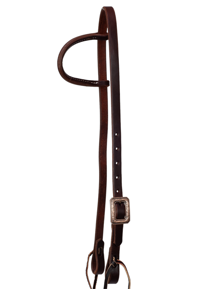 Antique Copper Buckle Headstall