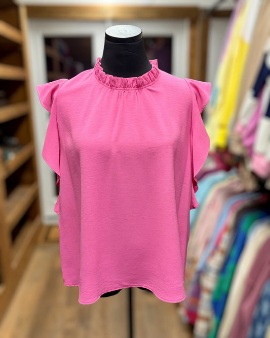 Bubblegum Ruffle Top