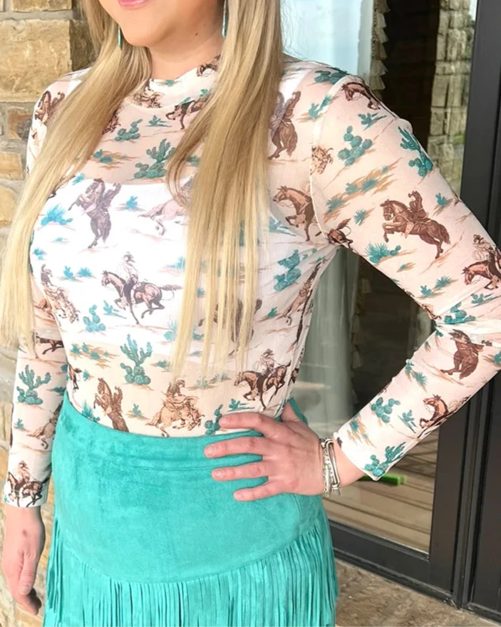Chisholm Trail Mesh Top