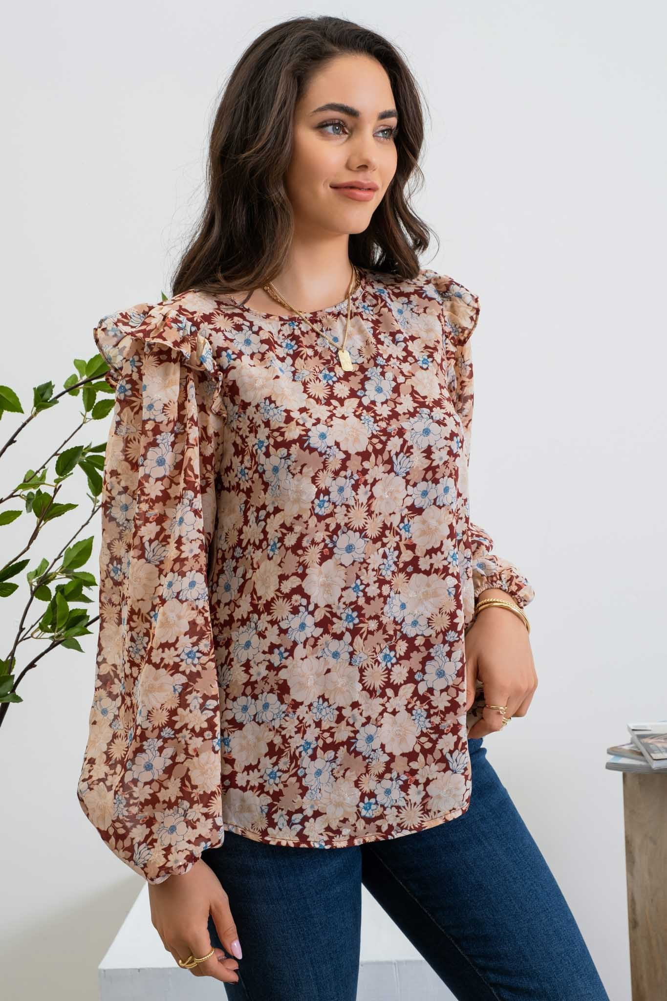 Fall Feels Floral Top