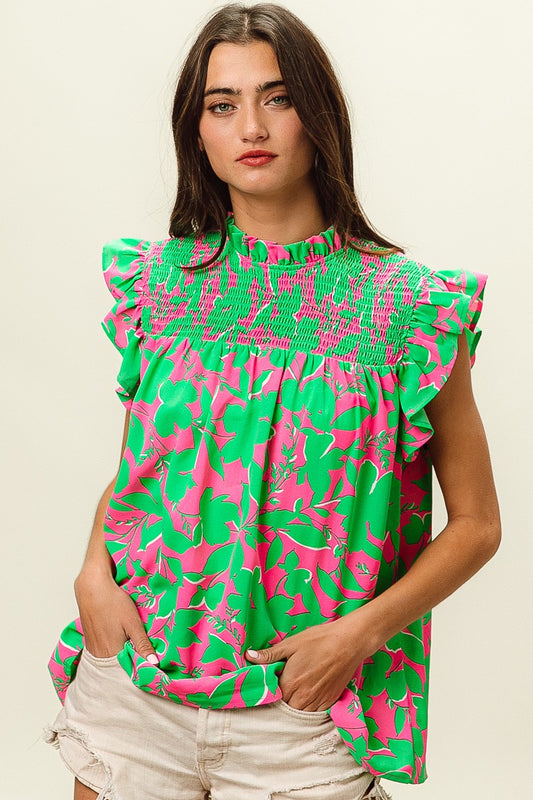 Jade + Fuchsia Top