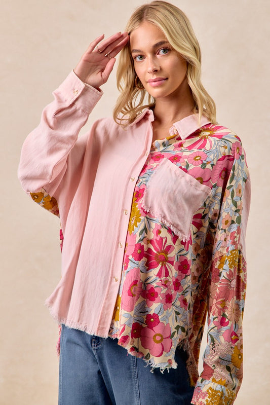 Rose + Blush Oversized Top