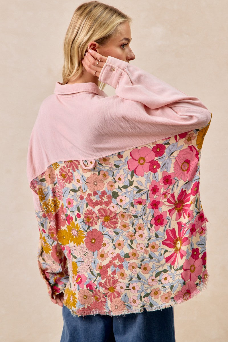Rose + Blush Oversized Top