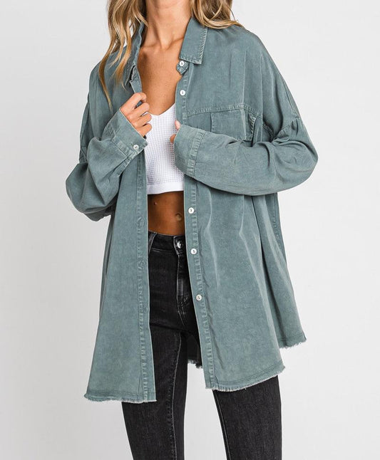 Stockyard Shacket - Sage