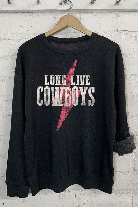 Long Live Cowboys Black Crewneck