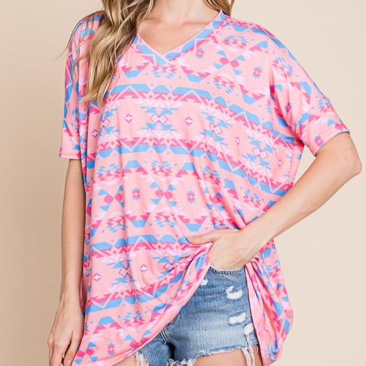 The Southwest Top - Peach