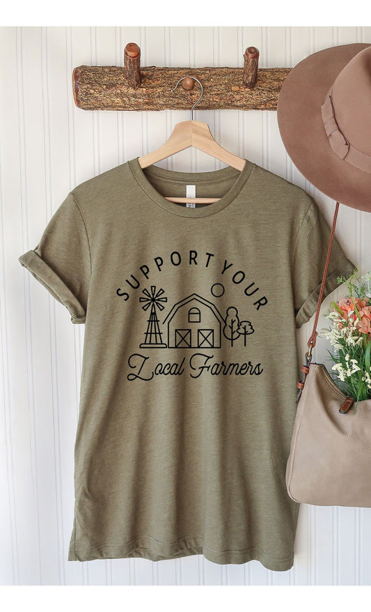 Support Your Local Farmers Graphic Tee
