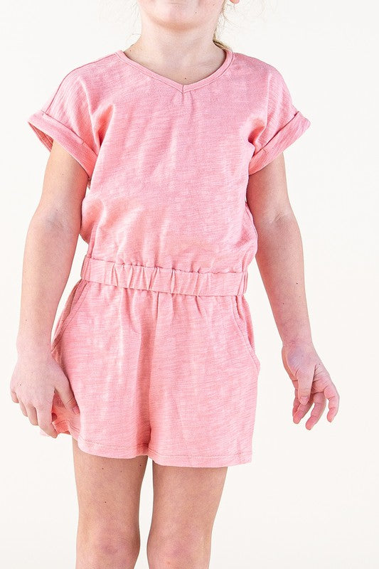 Youth Coral Romper
